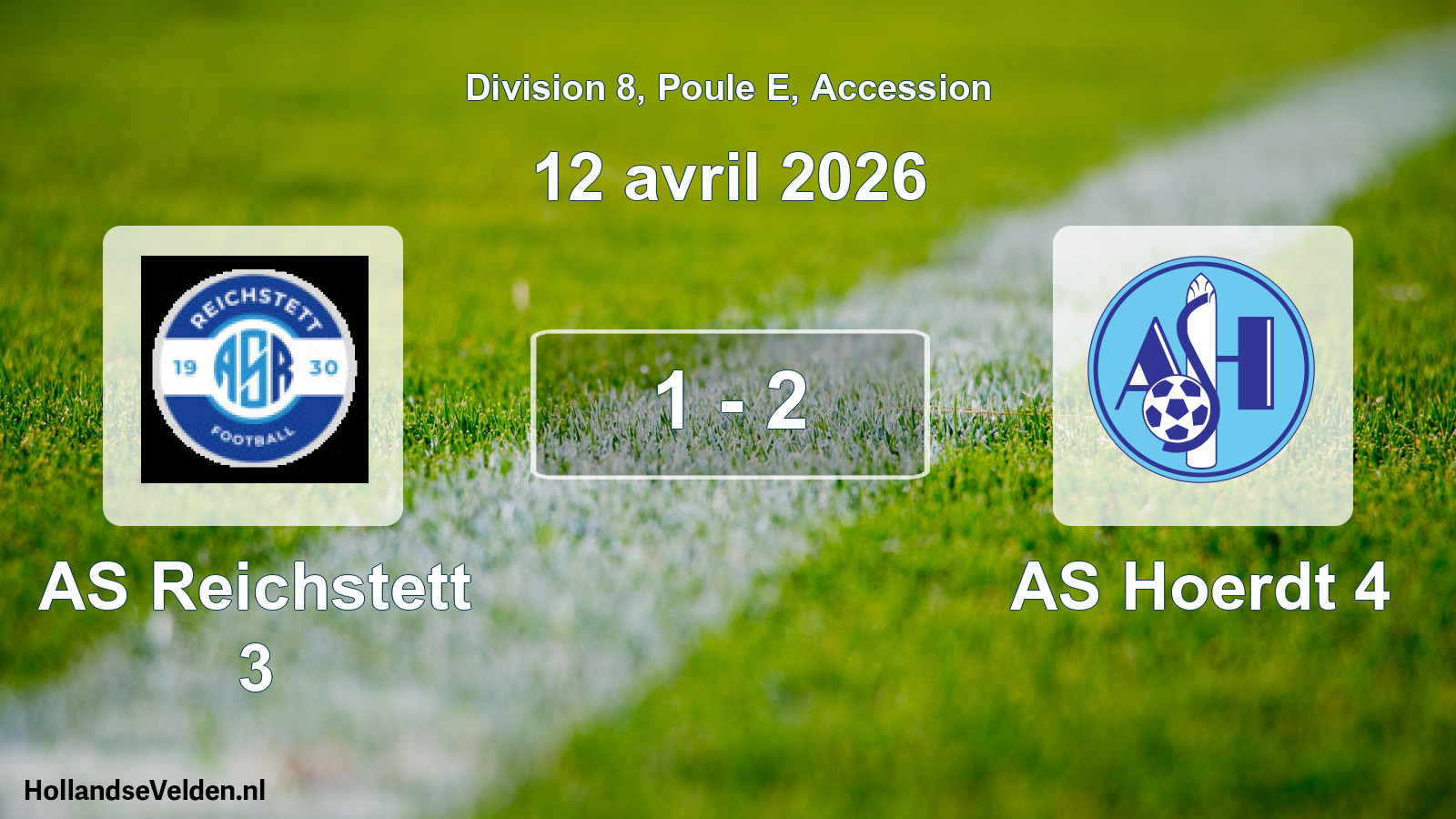 Gespeelde wedstrijd: AS Reichstett 3 - AS Hoerdt 4 1 - 2 (12 april 2026)