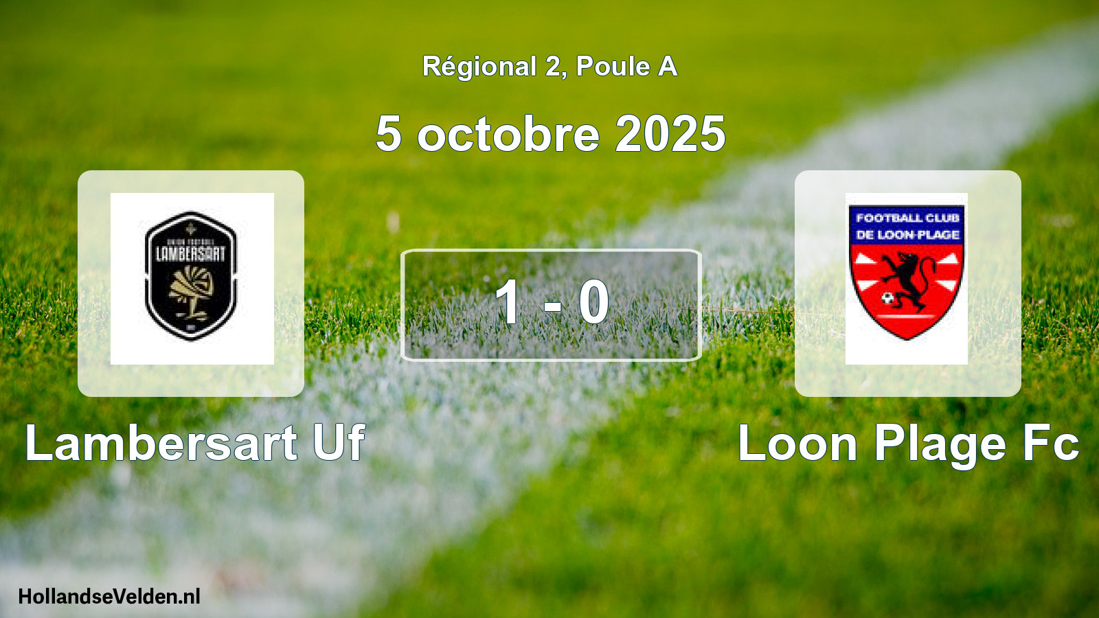 Total number of matches played: Lambersart Uf - Loon Plage Fc 1 - 0 (5 October 2025)