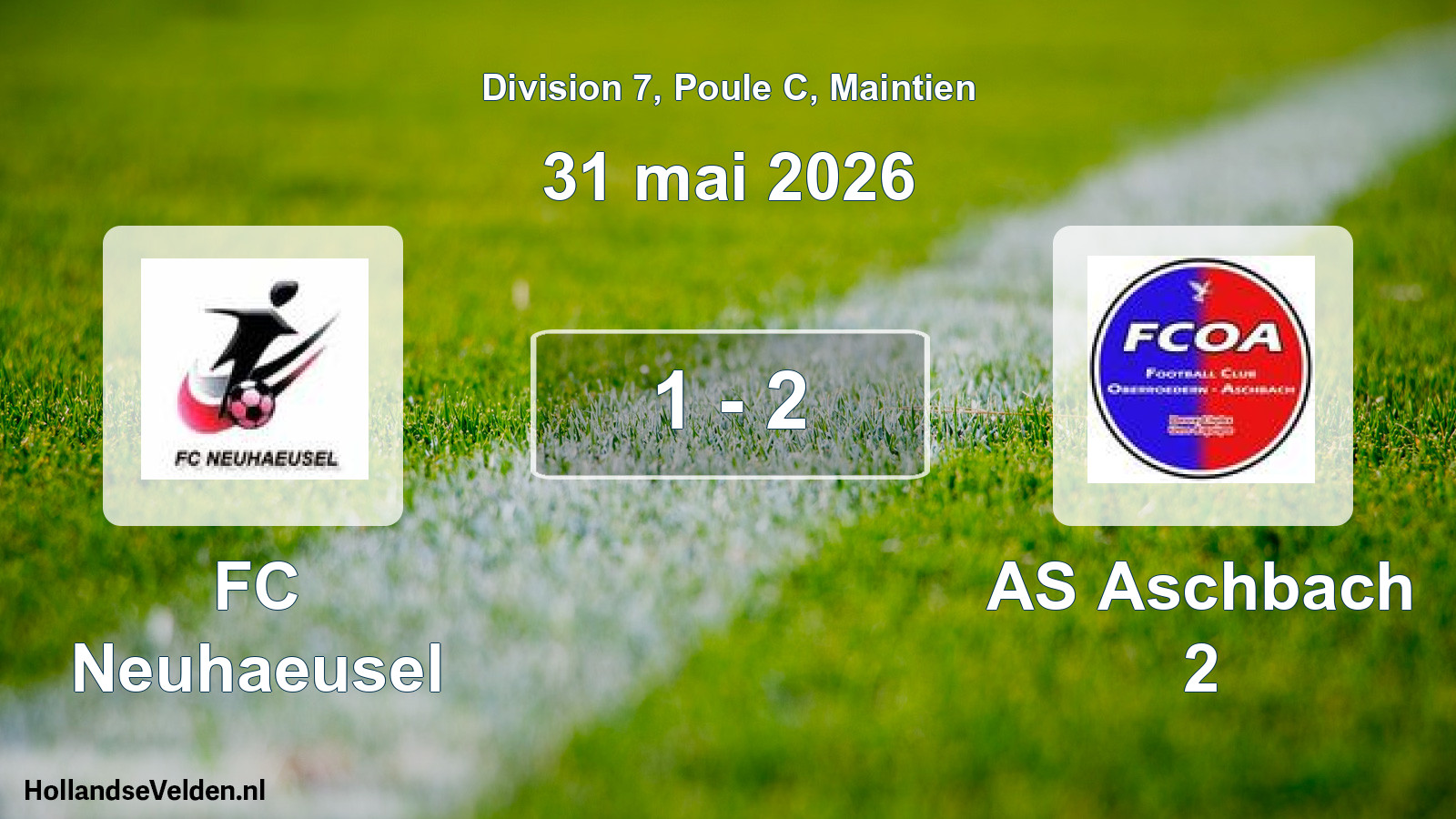 Gespeelde wedstrijd: FC Neuhaeusel - AS Aschbach 2 1 - 2 (31 mei 2026)