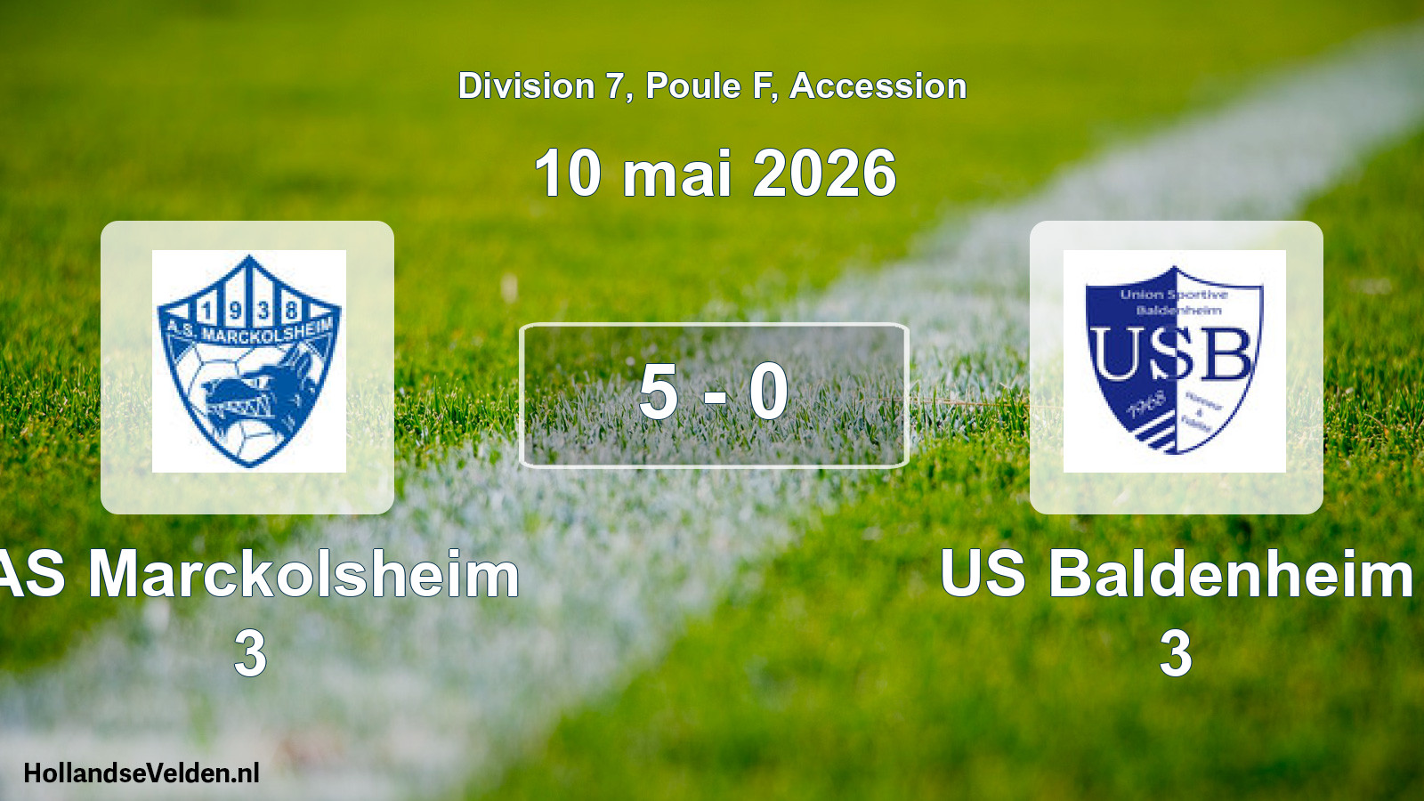 Gespeelde wedstrijd: AS Marckolsheim 3 - US Baldenheim 3 5 - 0 (10 mei 2026)