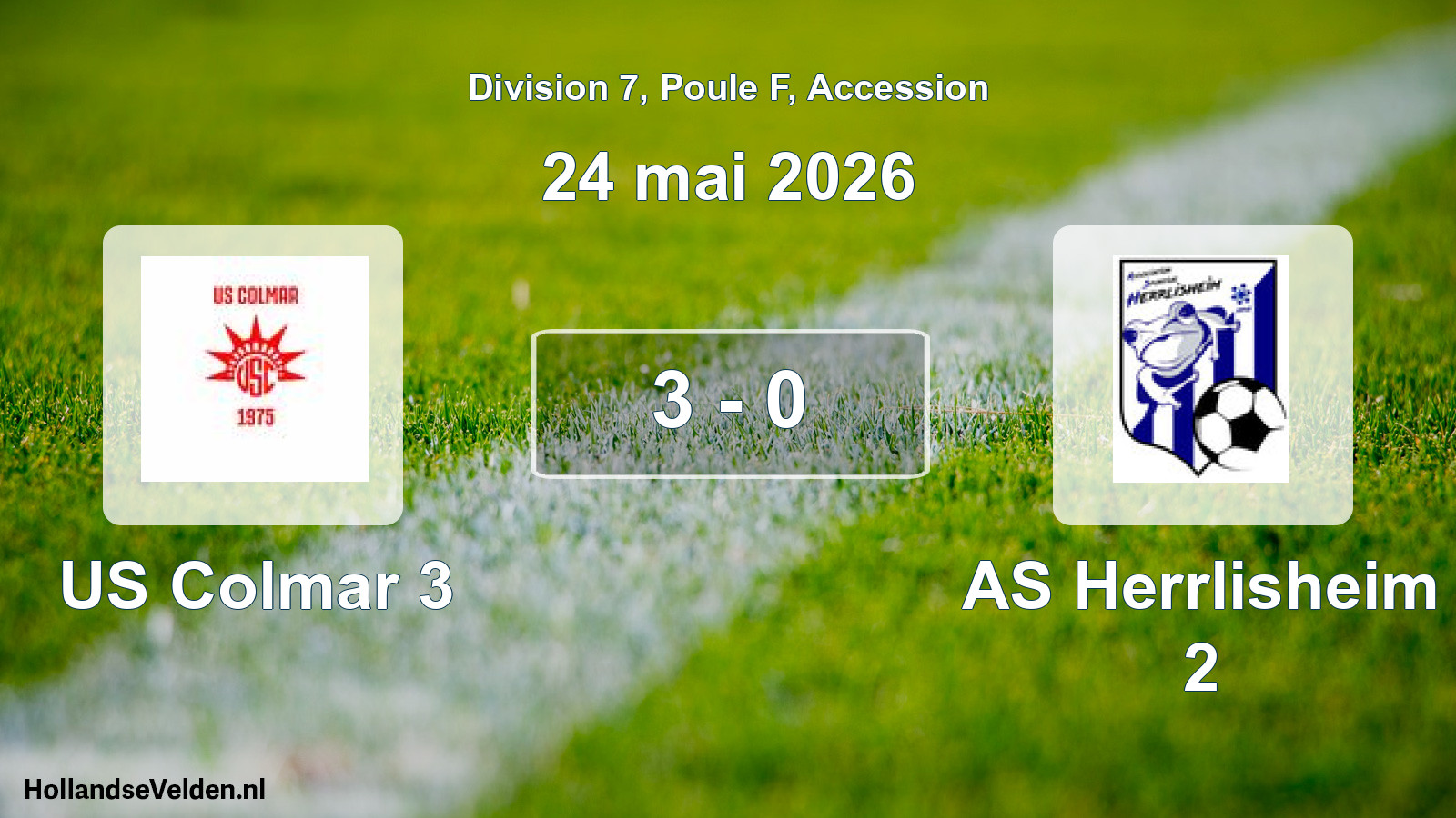 Gespeelde wedstrijd: US Colmar 3 - AS Herrlisheim 2 3 - 0 (24 mei 2026)