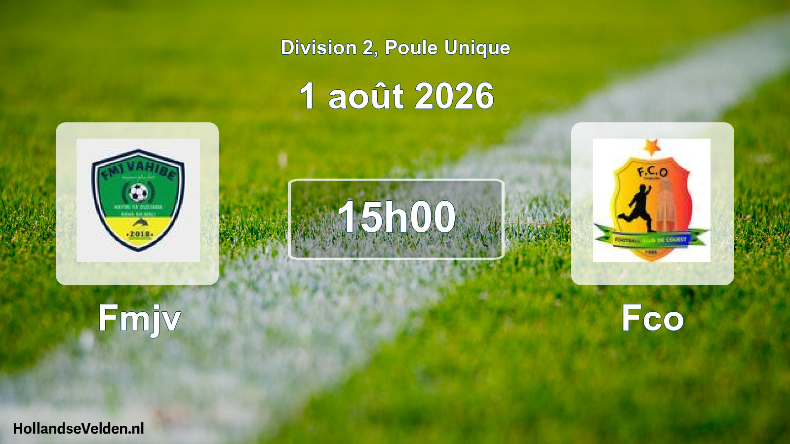 Match programmé: Fmjv - Fco (1 août 2026)