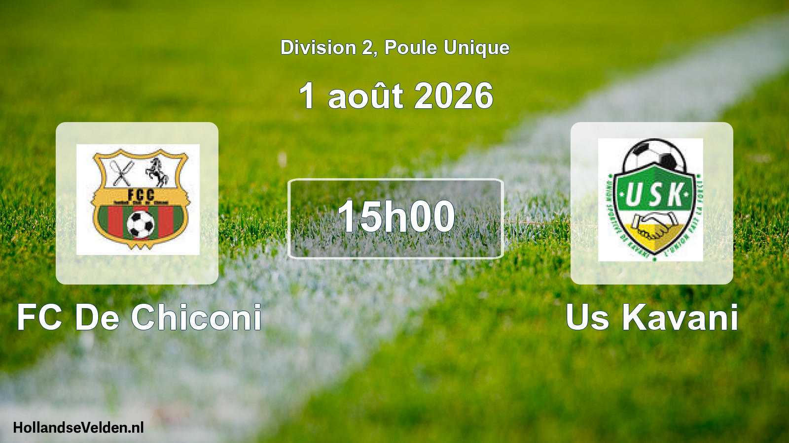 Match programmé: FC De Chiconi - Us Kavani (1 août 2026)