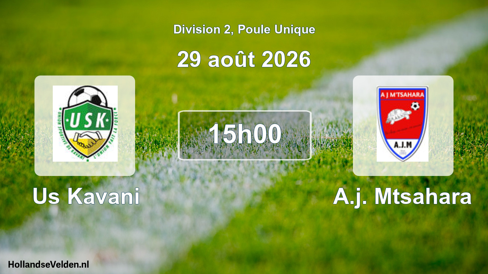 Scheduled Match: Us Kavani - A.j. Mtsahara (29 August 2026)