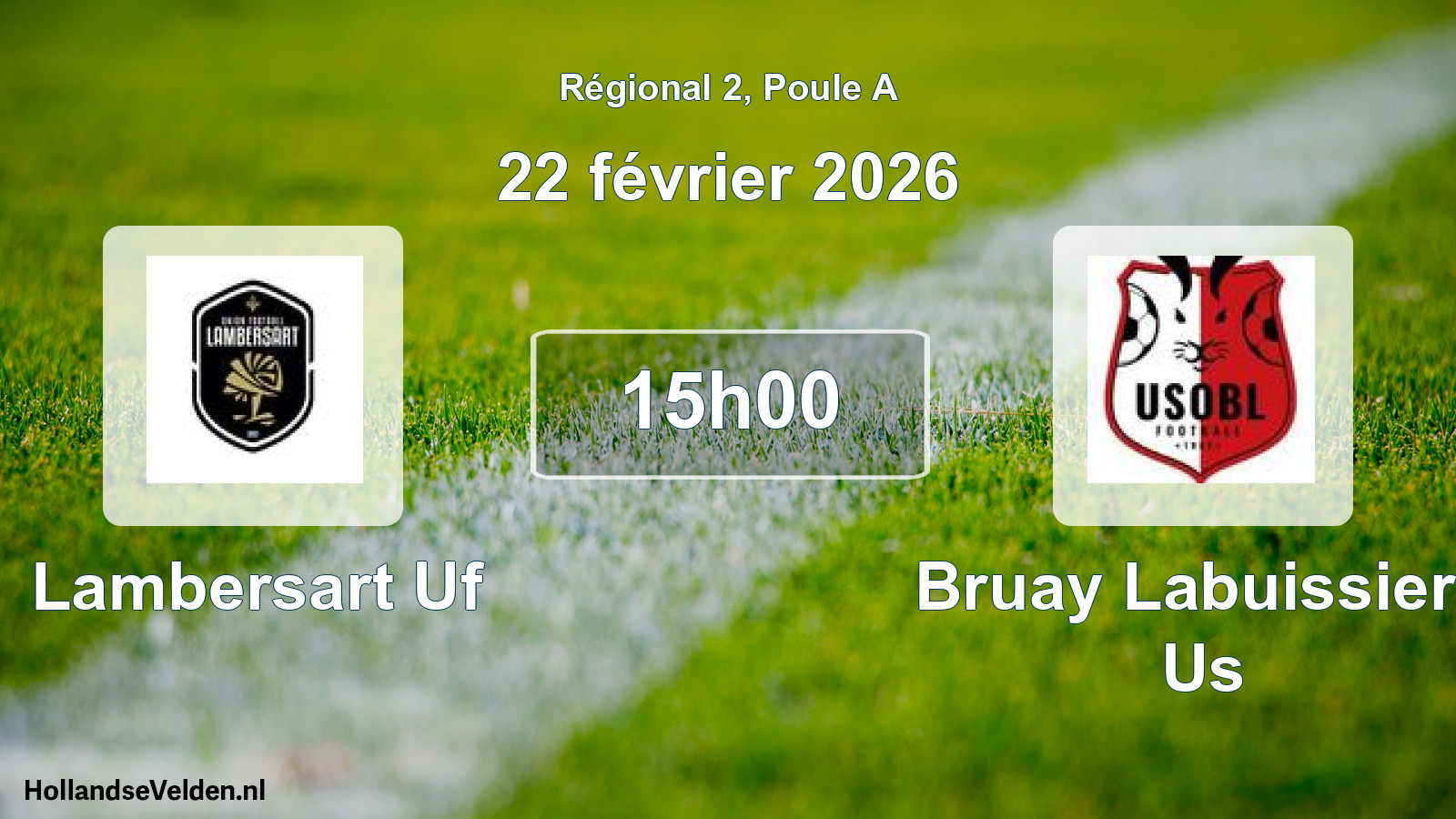 Scheduled Match: Lambersart Uf - Bruay Labuissiere Us (22 February 2026)