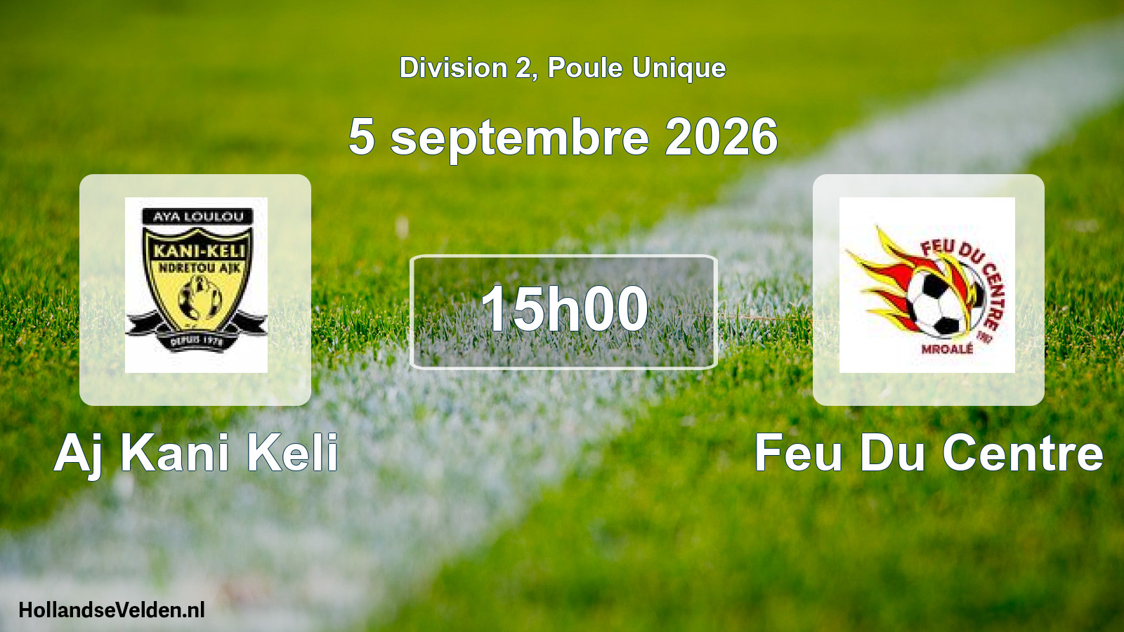 Match programmé: Aj Kani Keli - Feu Du Centre (5 septembre 2026)