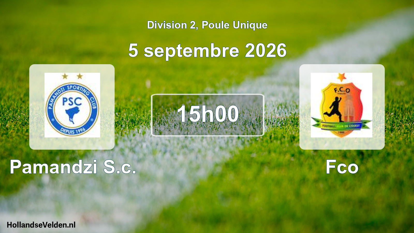 Match programmé: Pamandzi S.c. - Fco (5 septembre 2026)