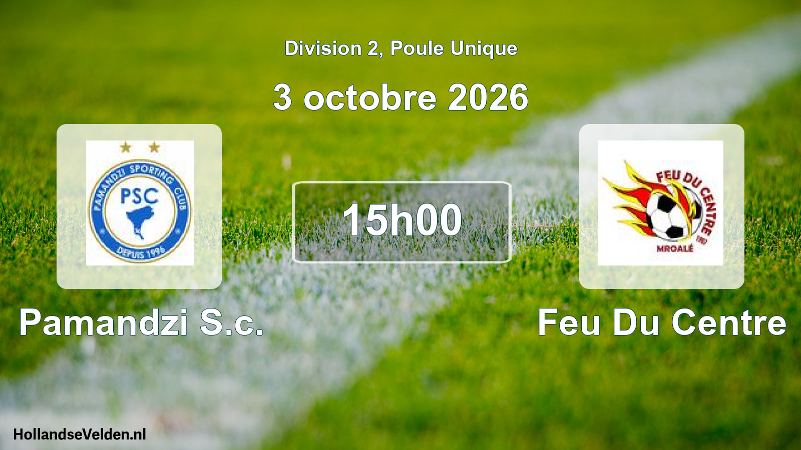 Match programmé: Pamandzi S.c. - Feu Du Centre (3 octobre 2026)