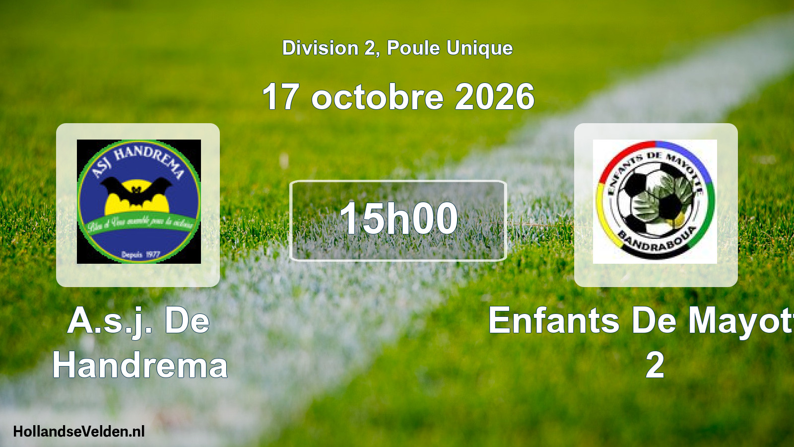 Match programmé: A.s.j. De Handrema - Enfants De Mayotte 2 (17 octobre 2026)