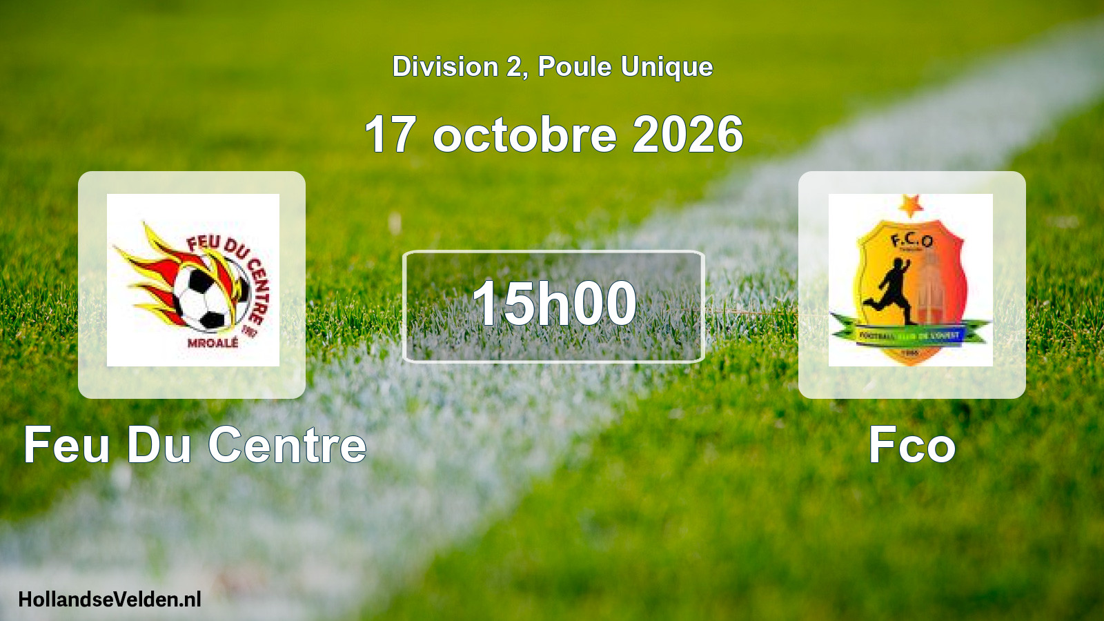 Match programmé: Feu Du Centre - Fco (17 octobre 2026)