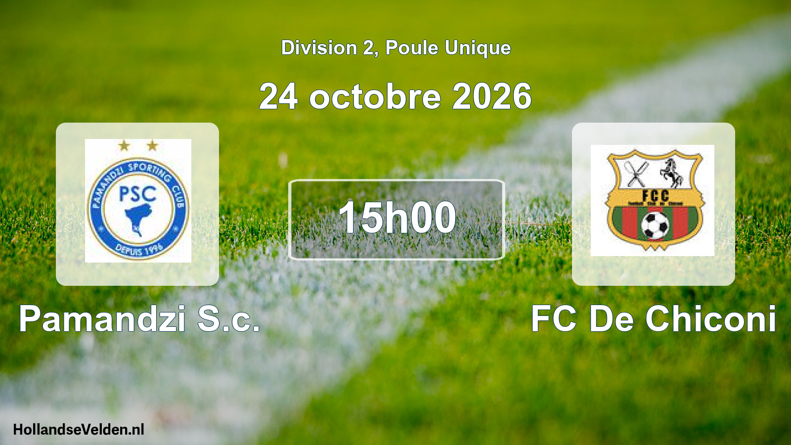 Match programmé: Pamandzi S.c. - FC De Chiconi (24 octobre 2026)