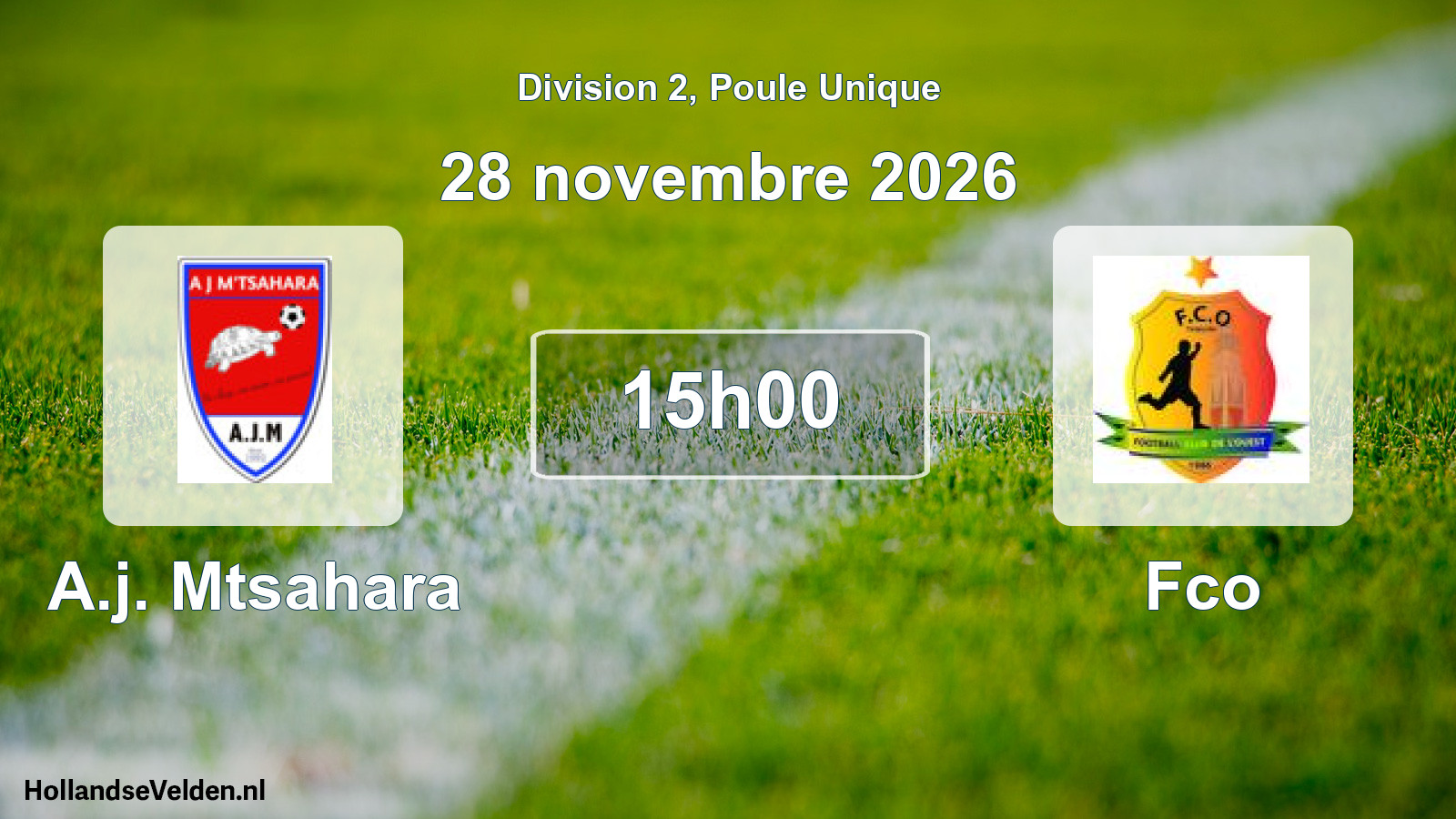 Match programmé: A.j. Mtsahara - Fco (28 novembre 2026)