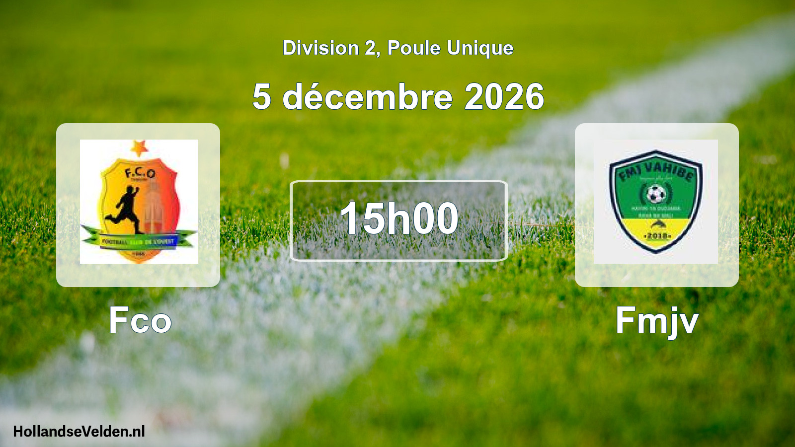 Match programmé: Fco - Fmjv (5 décembre 2026)