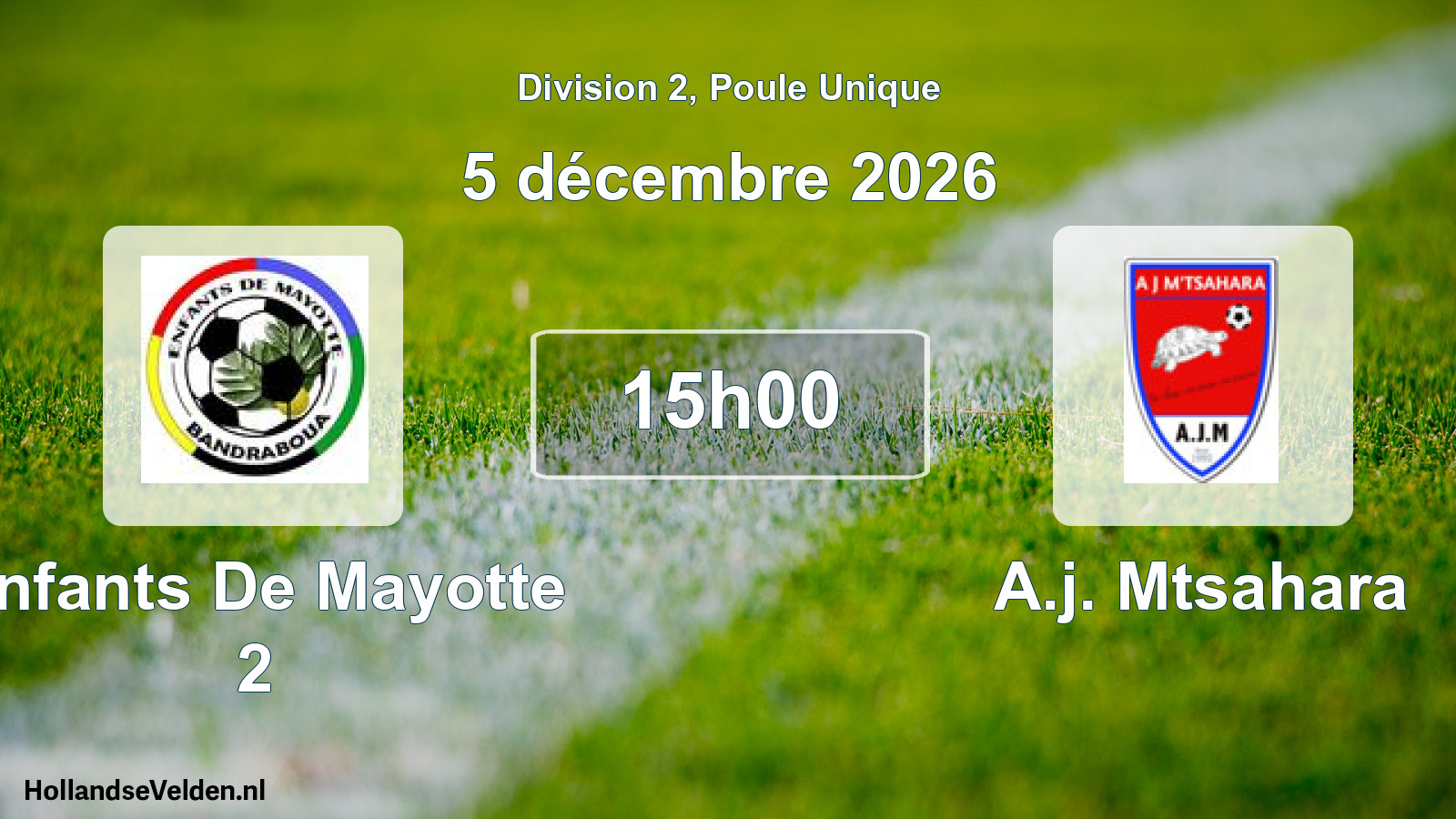Match programmé: Enfants De Mayotte 2 - A.j. Mtsahara (5 décembre 2026)