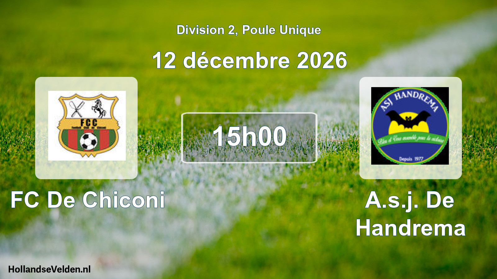 Match programmé: FC De Chiconi - A.s.j. De Handrema (12 décembre 2026)