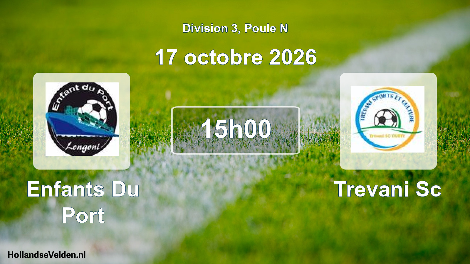 Match programmé: Enfants Du Port - Trevani Sc (17 octobre 2026)