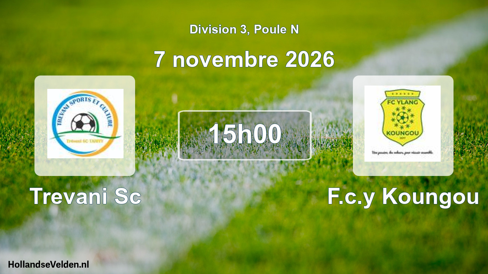Match programmé: Trevani Sc - F.c.y Koungou (7 novembre 2026)