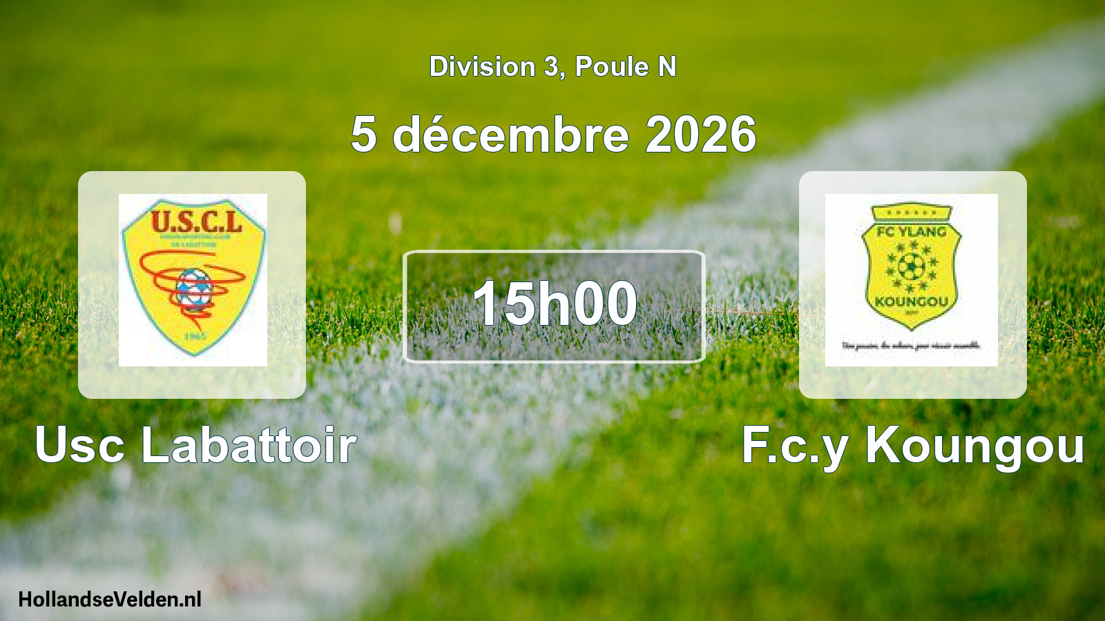 Match programmé: Usc Labattoir - F.c.y Koungou (5 décembre 2026)