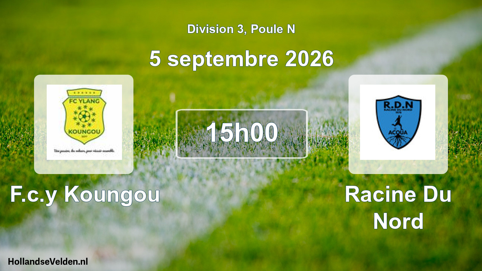 Match programmé: F.c.y Koungou - Racine Du Nord (5 septembre 2026)