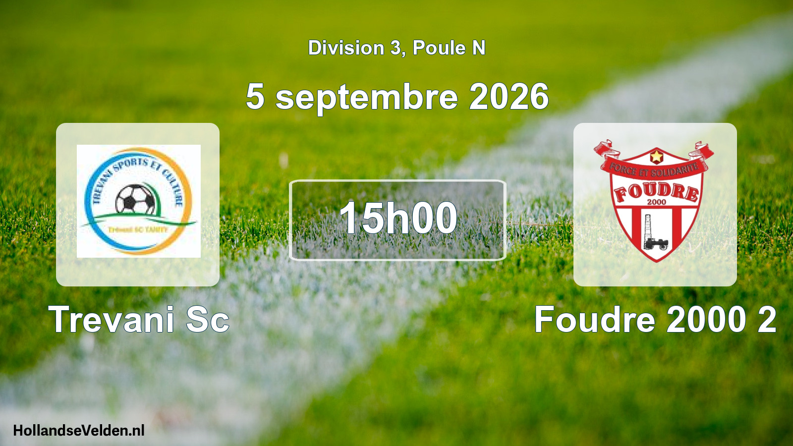 Match programmé: Trevani Sc - Foudre 2000 2 (5 septembre 2026)