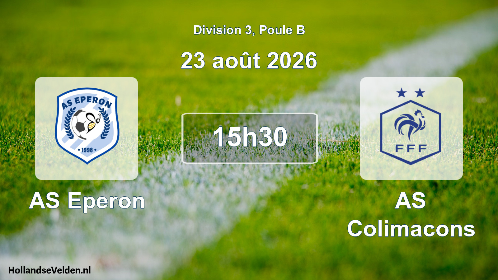 Match programmé: AS Eperon - AS Colimacons (23 août 2026)