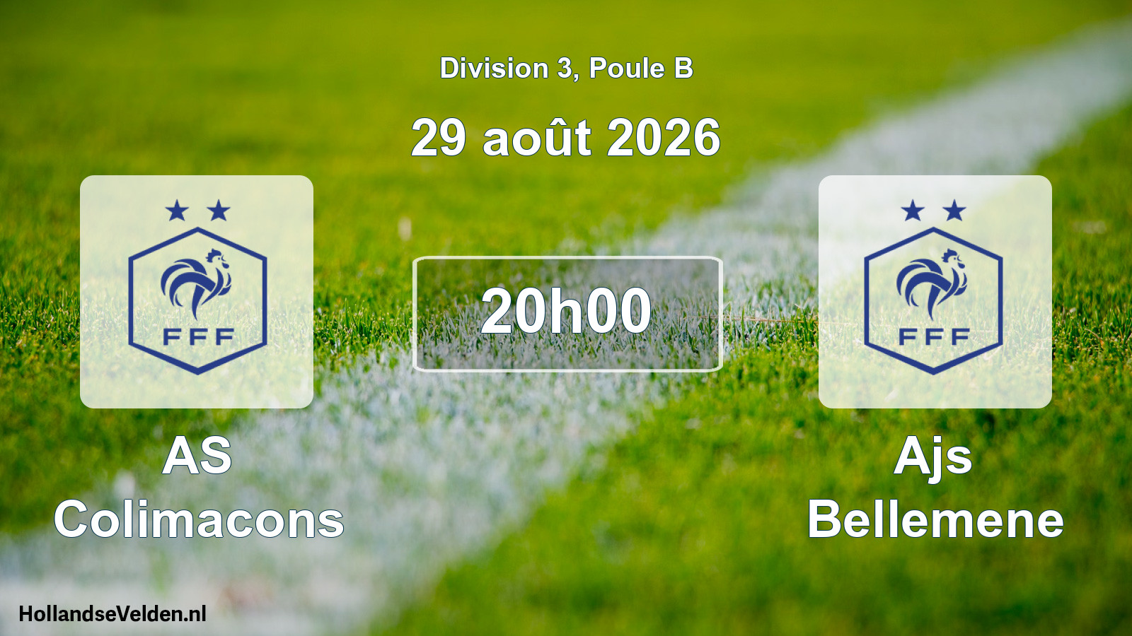 Match programmé: AS Colimacons - Ajs Bellemene (29 août 2026)