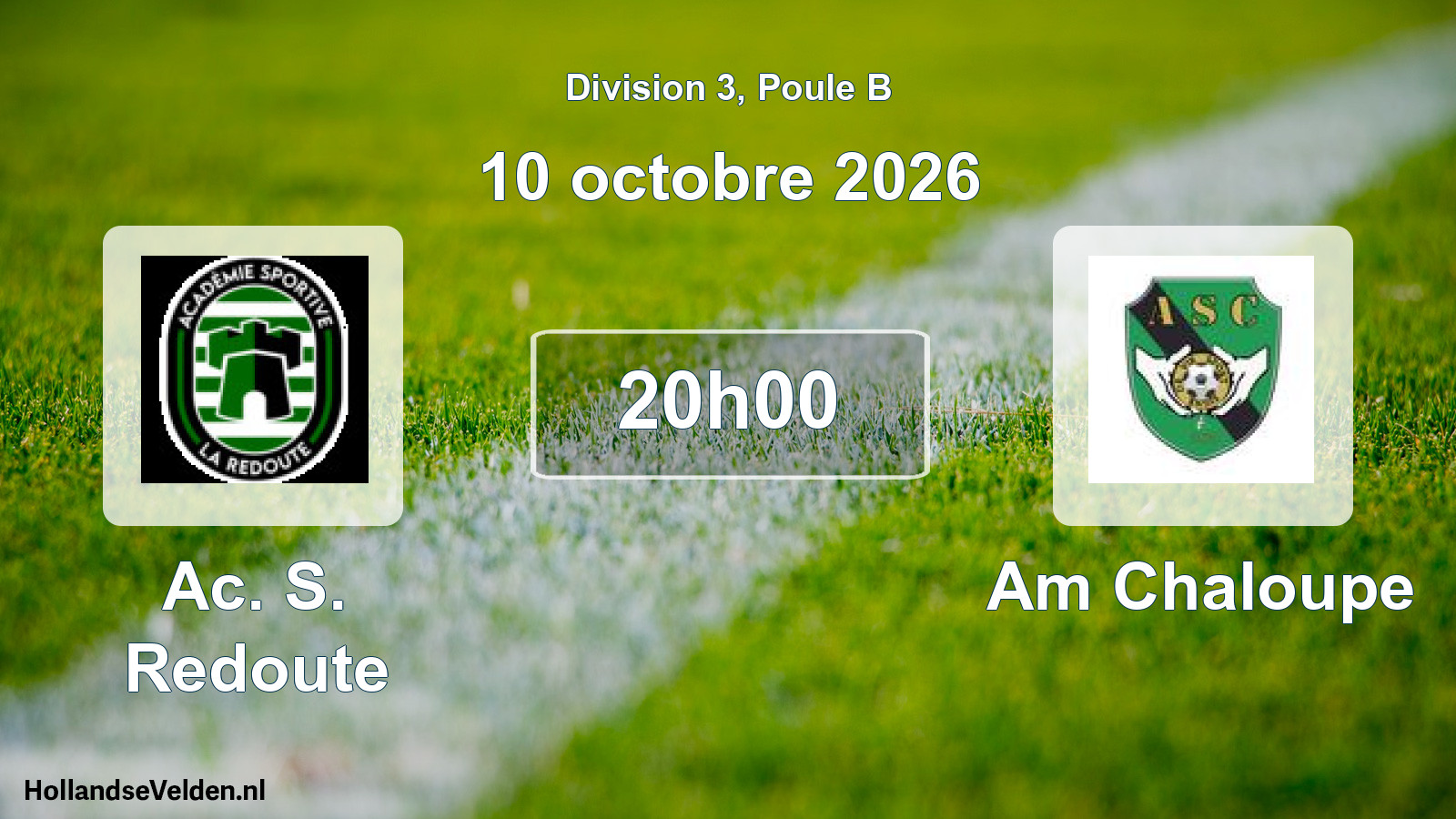 Match programmé: Ac. S. Redoute - Am Chaloupe (10 octobre 2026)