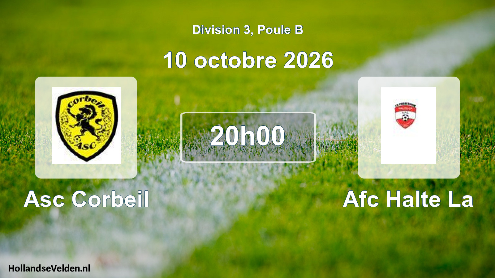 Match programmé: Asc Corbeil - Afc Halte La (10 octobre 2026)