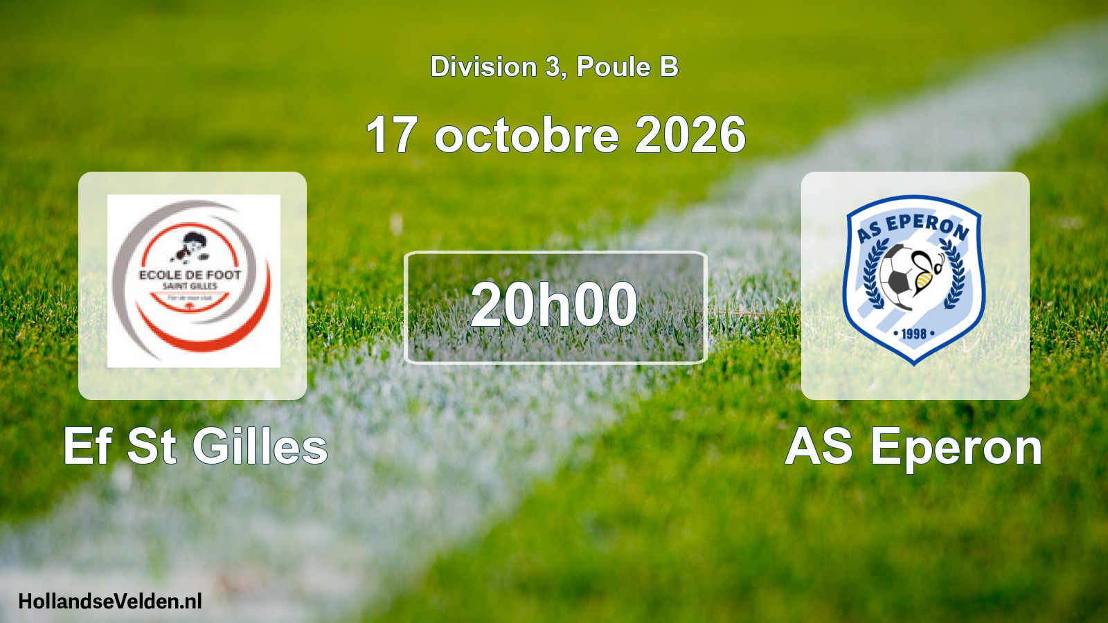 Match programmé: Ef St Gilles - AS Eperon (17 octobre 2026)