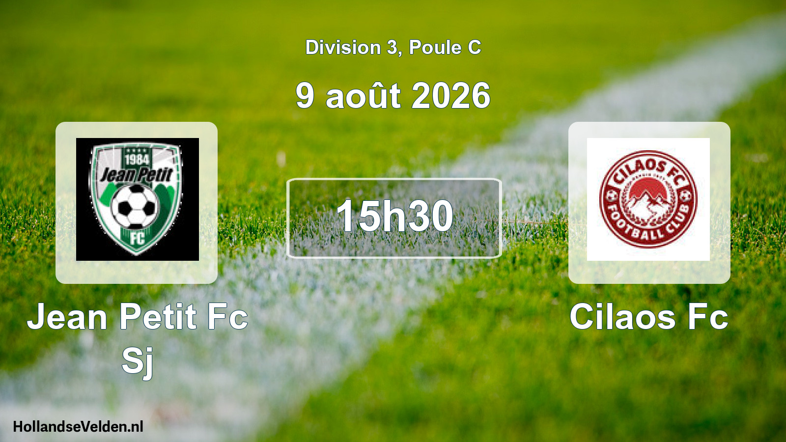 Match programmé: Jean Petit Fc Sj - Cilaos Fc (9 août 2026)