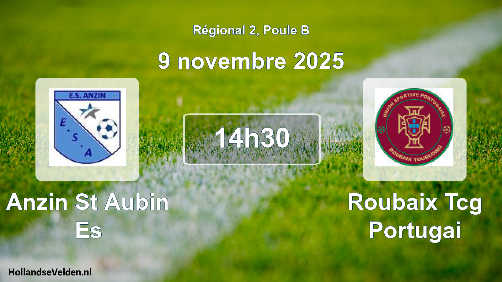 Scheduled Match: Anzin St Aubin Es - Roubaix Tcg Portugai (9 November 2025)