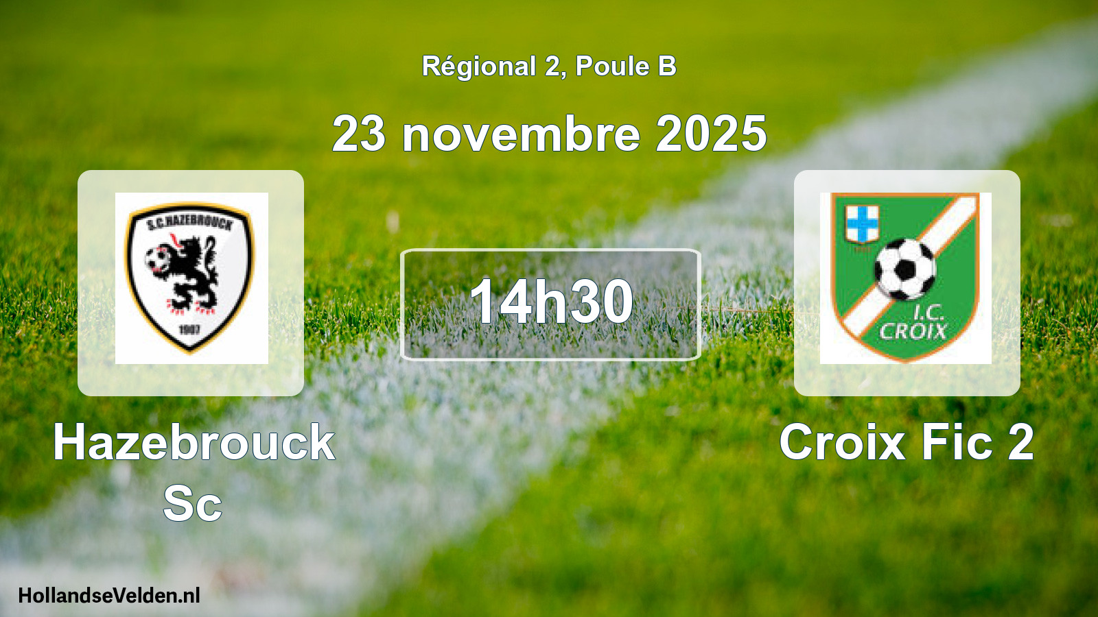 Scheduled Match: Hazebrouck Sc - Croix Fic 2 (23 November 2025)