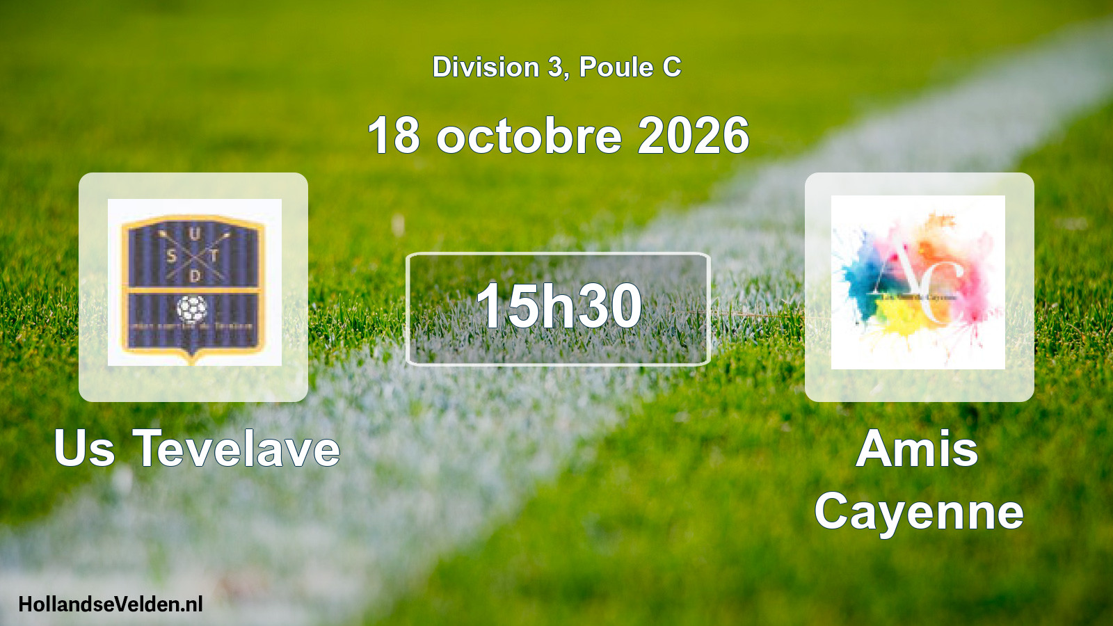 Match programmé: Us Tevelave - Amis Cayenne (18 octobre 2026)