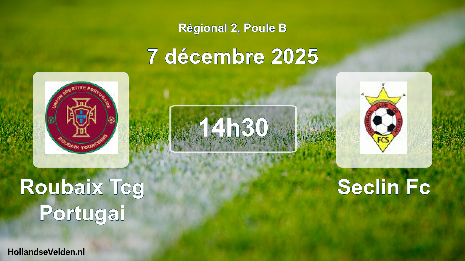 Geplande wedstrijd: Roubaix Tcg Portugai - Seclin Fc (7 december 2025)
