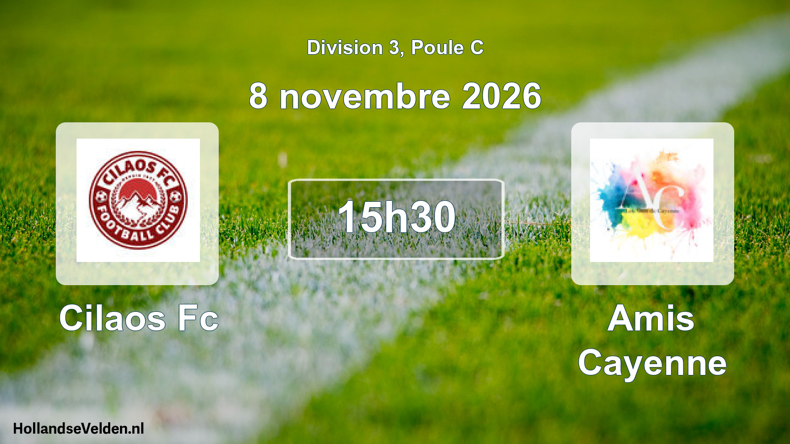 Match programmé: Cilaos Fc - Amis Cayenne (8 novembre 2026)