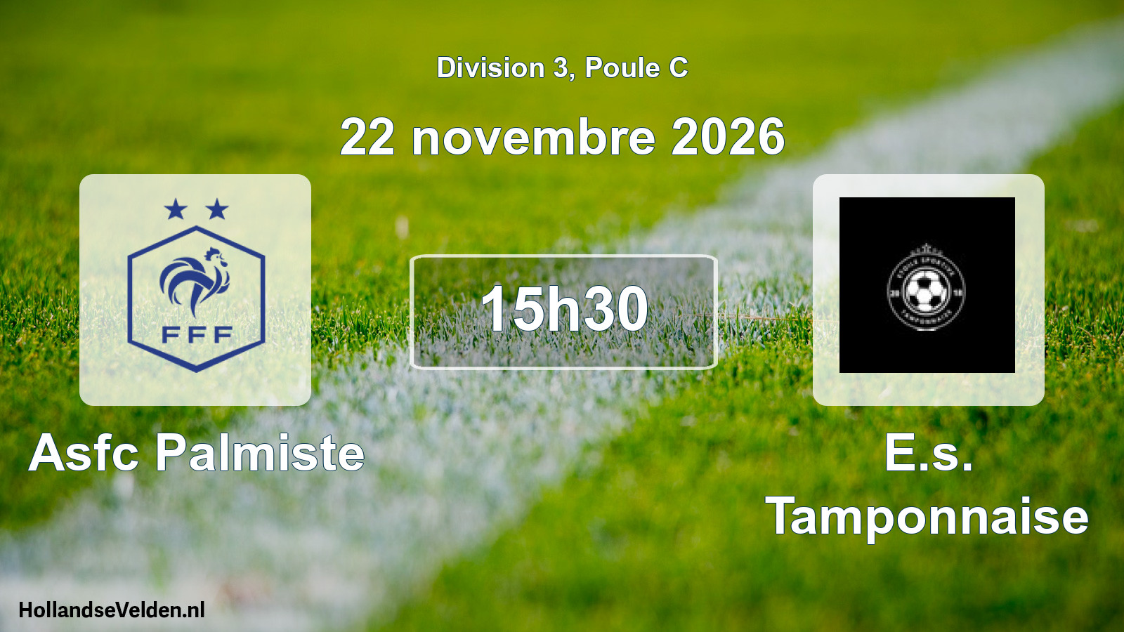 Match programmé: Asfc Palmiste - E.s. Tamponnaise (22 novembre 2026)