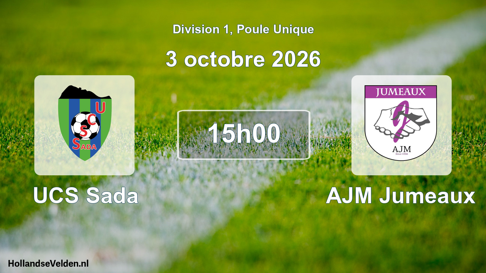 Match programmé: UCS Sada - AJM Jumeaux (3 octobre 2026)