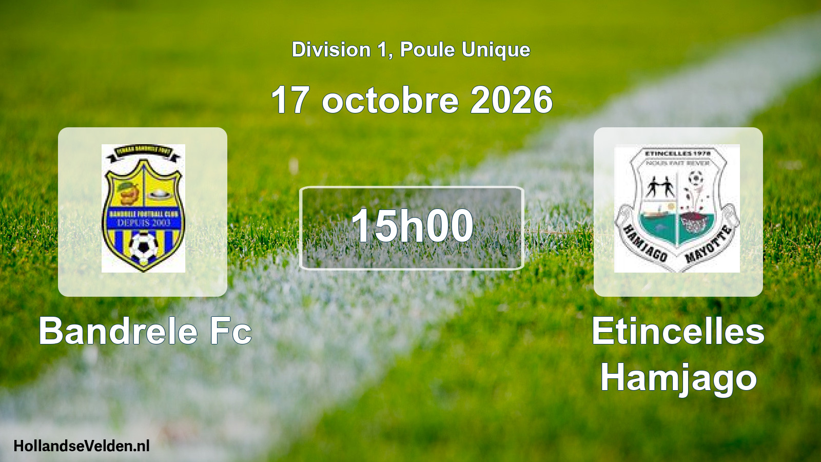 Match programmé: Bandrele Fc - Etincelles Hamjago (17 octobre 2026)