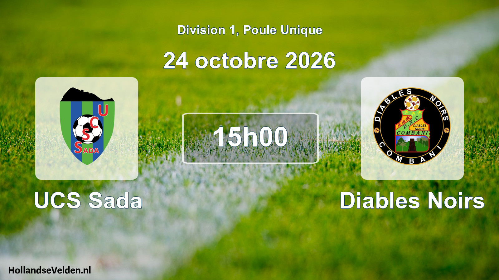 Match programmé: UCS Sada - Diables Noirs (24 octobre 2026)