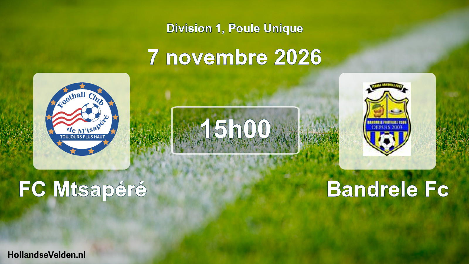 Match programmé: FC Mtsapéré - Bandrele Fc (7 novembre 2026)