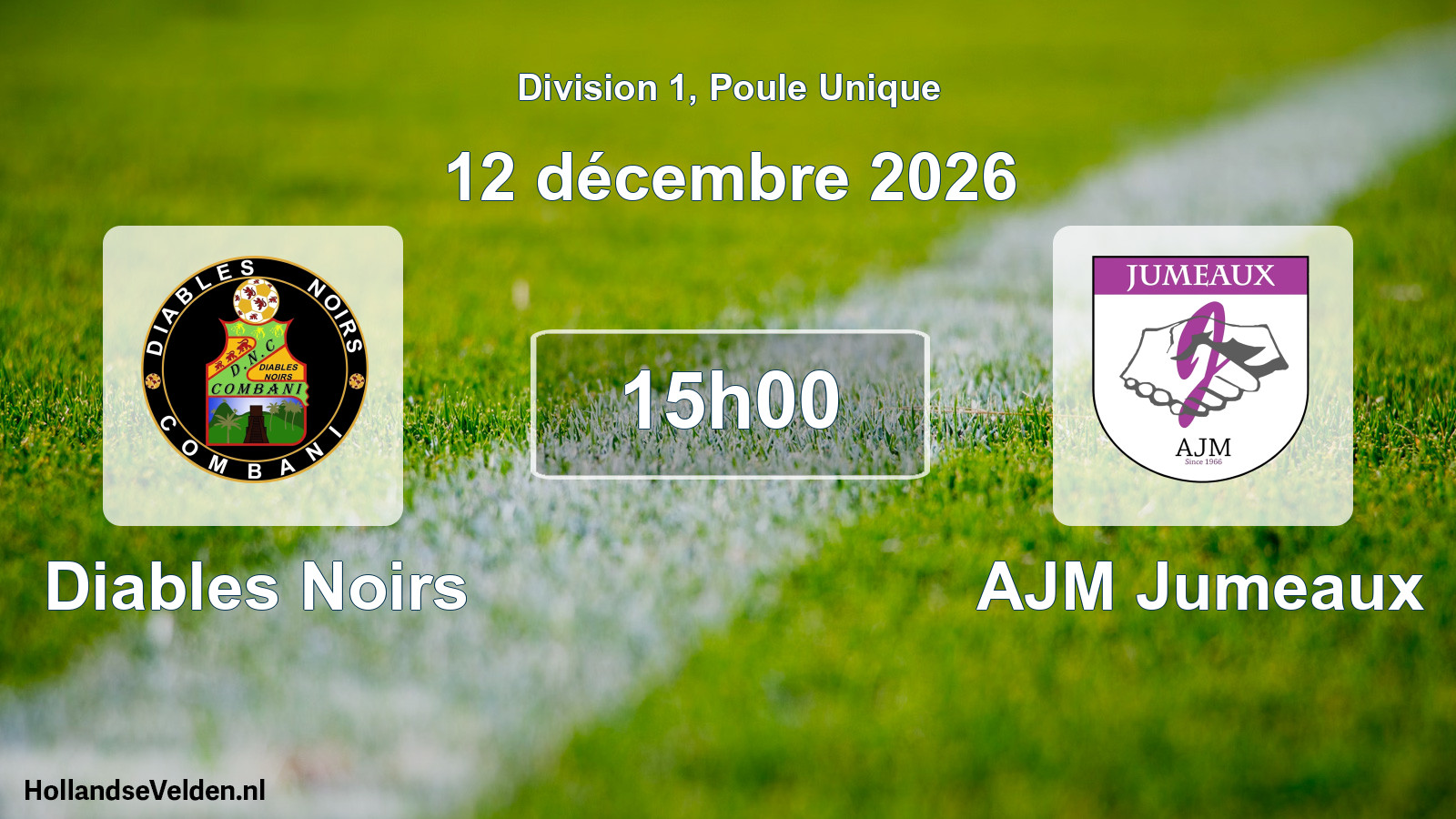 Match programmé: Diables Noirs - AJM Jumeaux (12 décembre 2026)