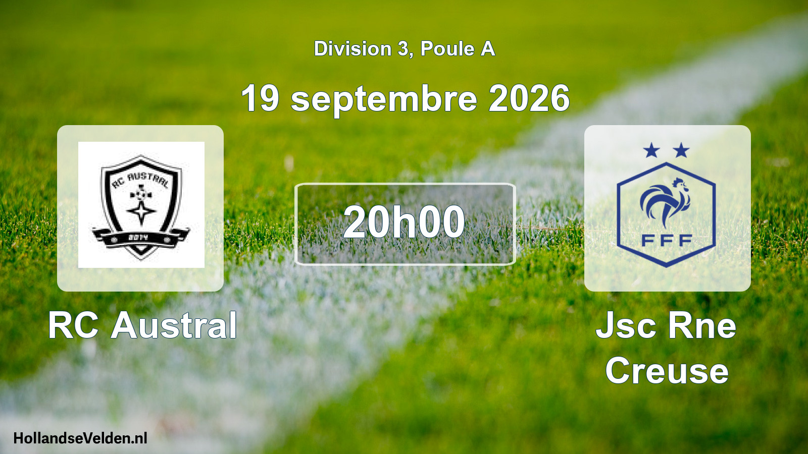 Match programmé: RC Austral - Jsc Rne Creuse (19 septembre 2026)