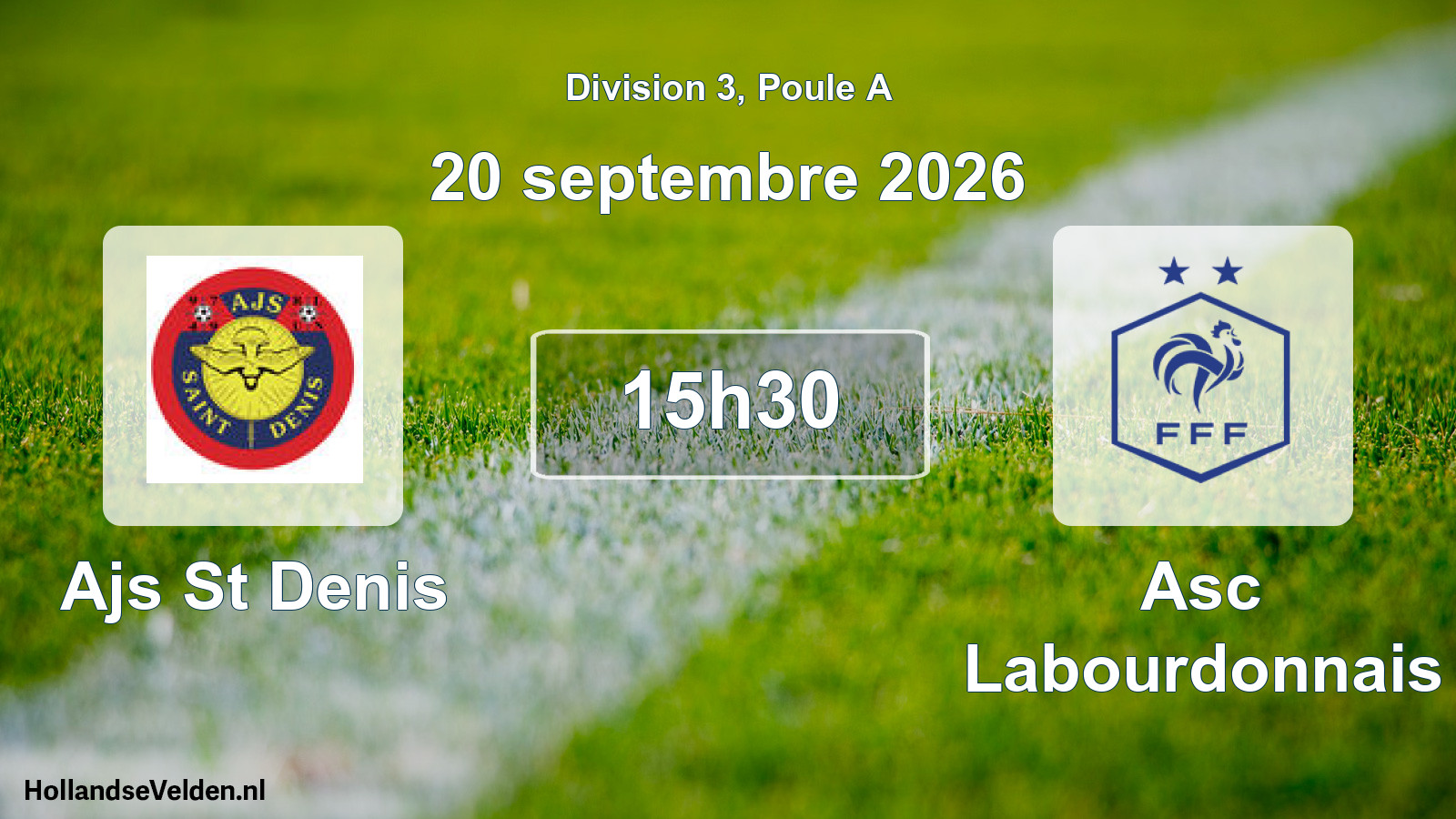 Match programmé: Ajs St Denis - Asc Labourdonnais (20 septembre 2026)