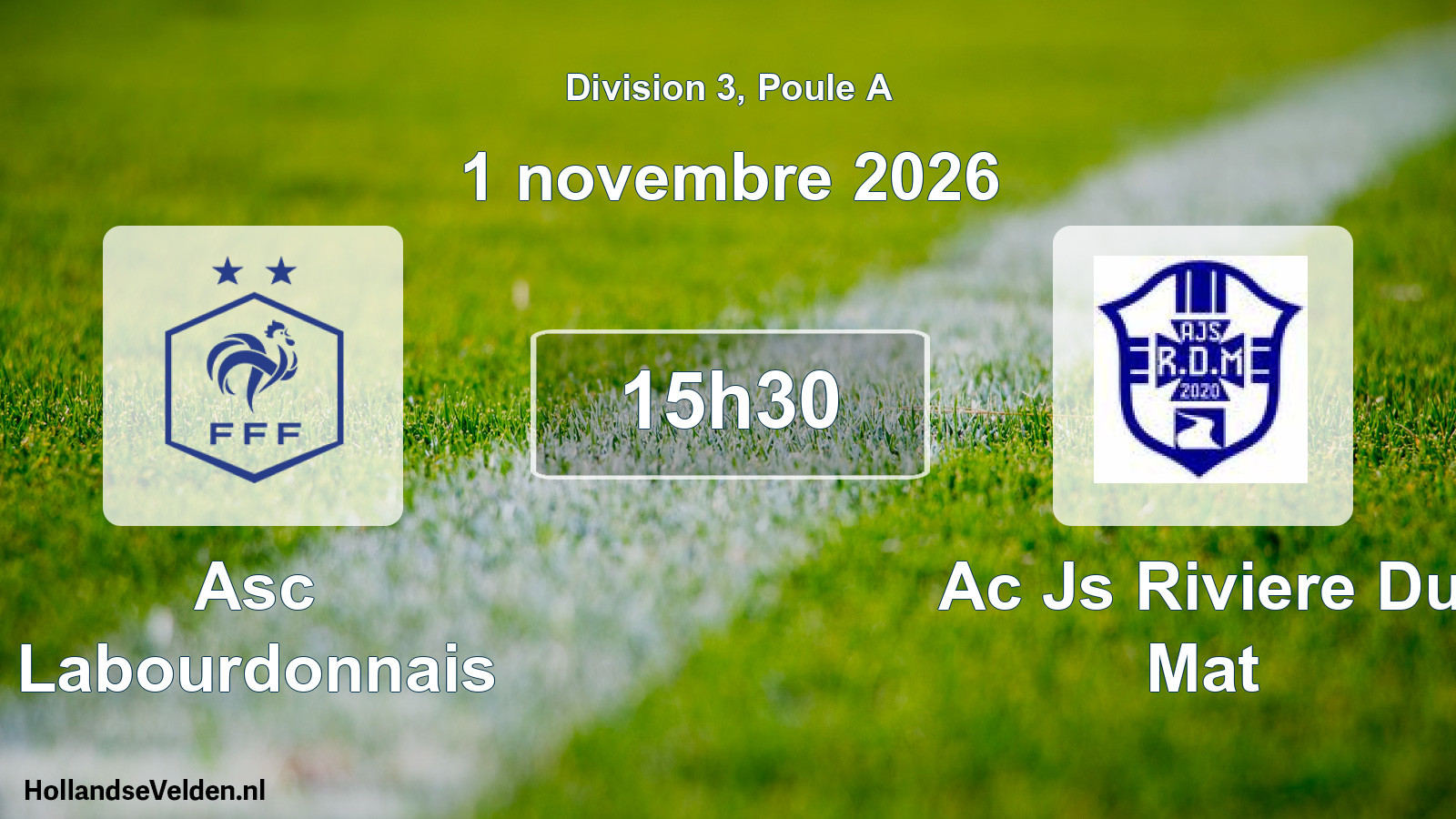Scheduled Match: Asc Labourdonnais - Ac Js Riviere Du Mat (1 November 2026)