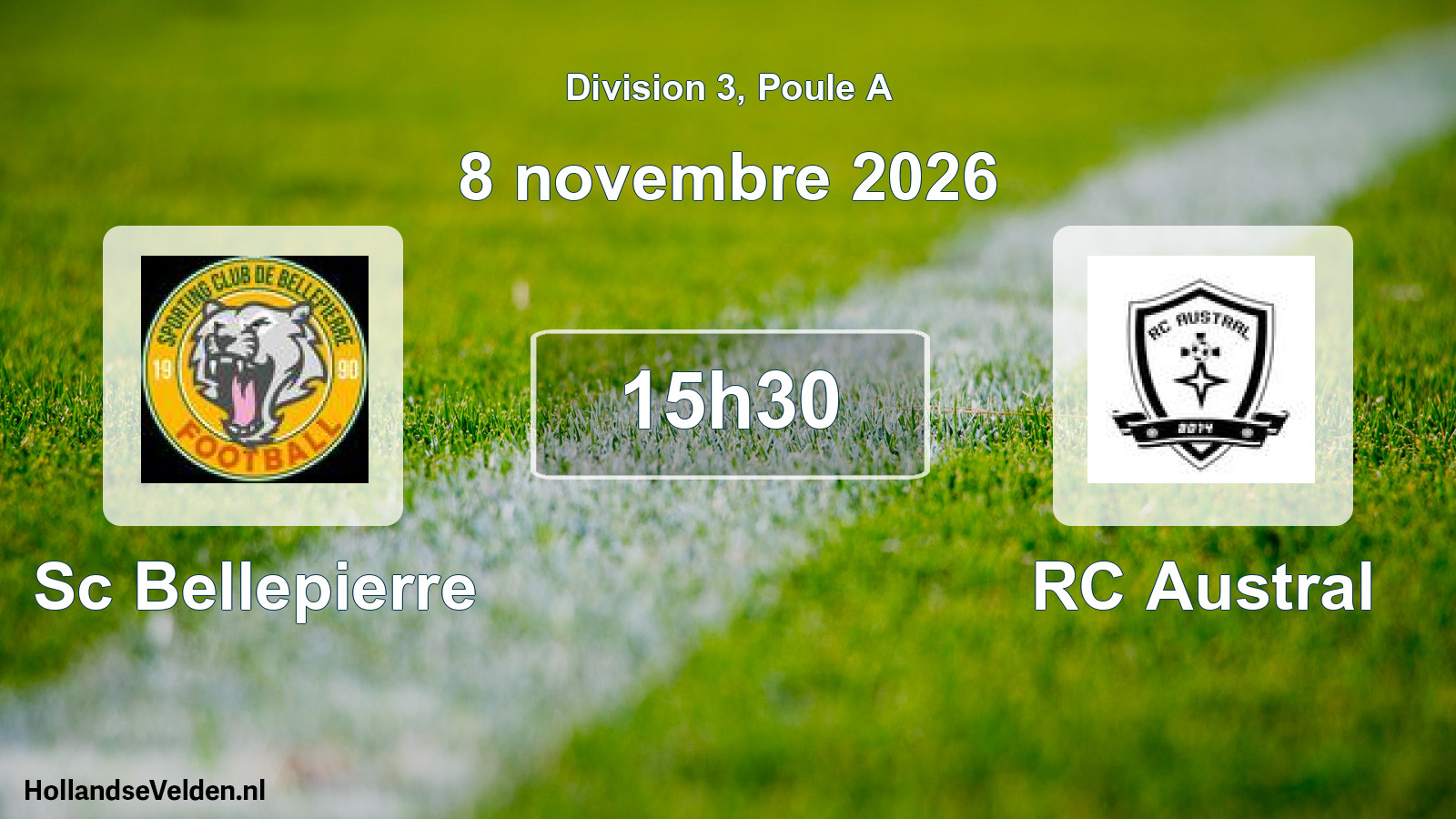 Match programmé: Sc Bellepierre - RC Austral (8 novembre 2026)