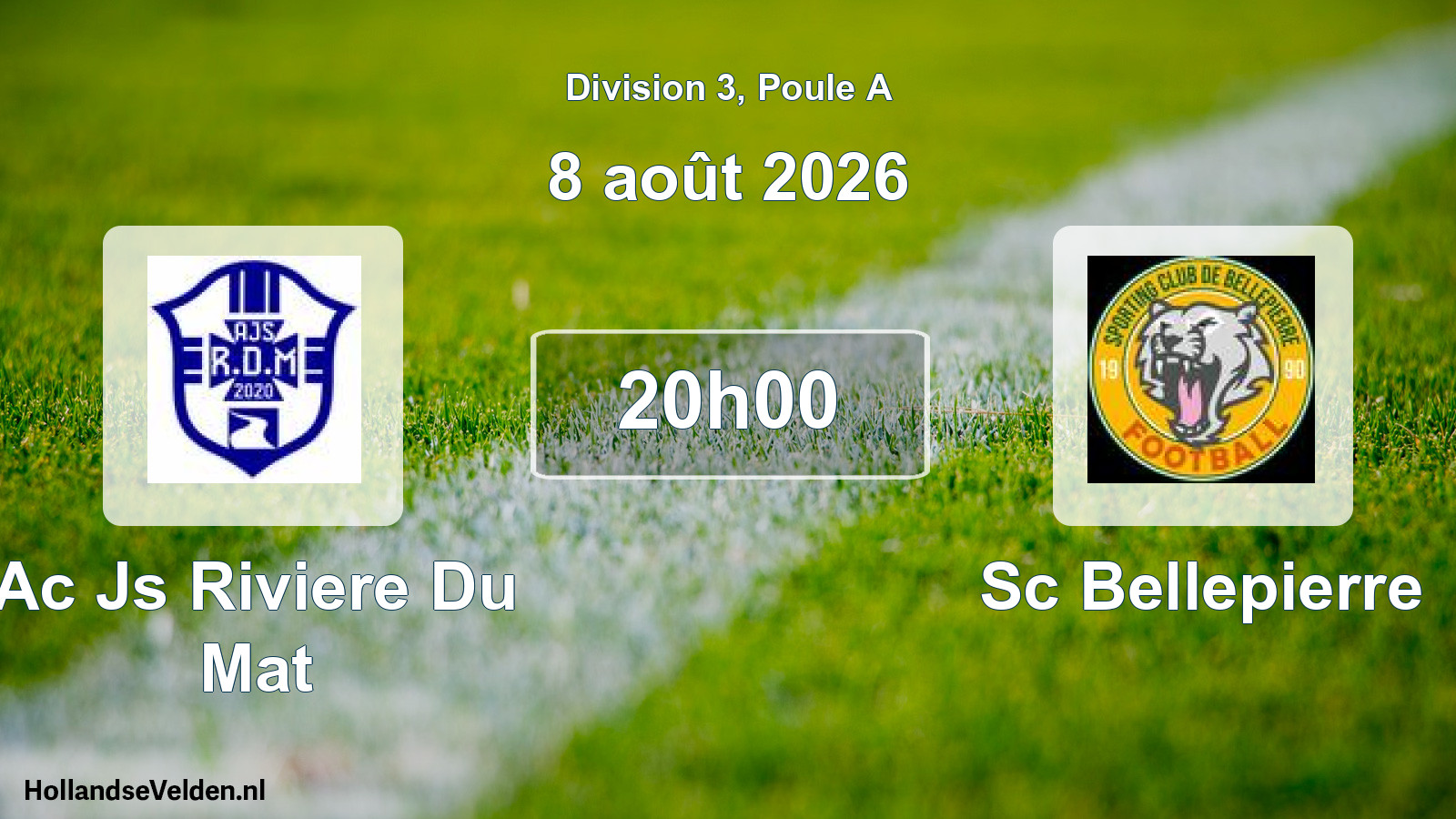Match programmé: Ac Js Riviere Du Mat - Sc Bellepierre (8 août 2026)