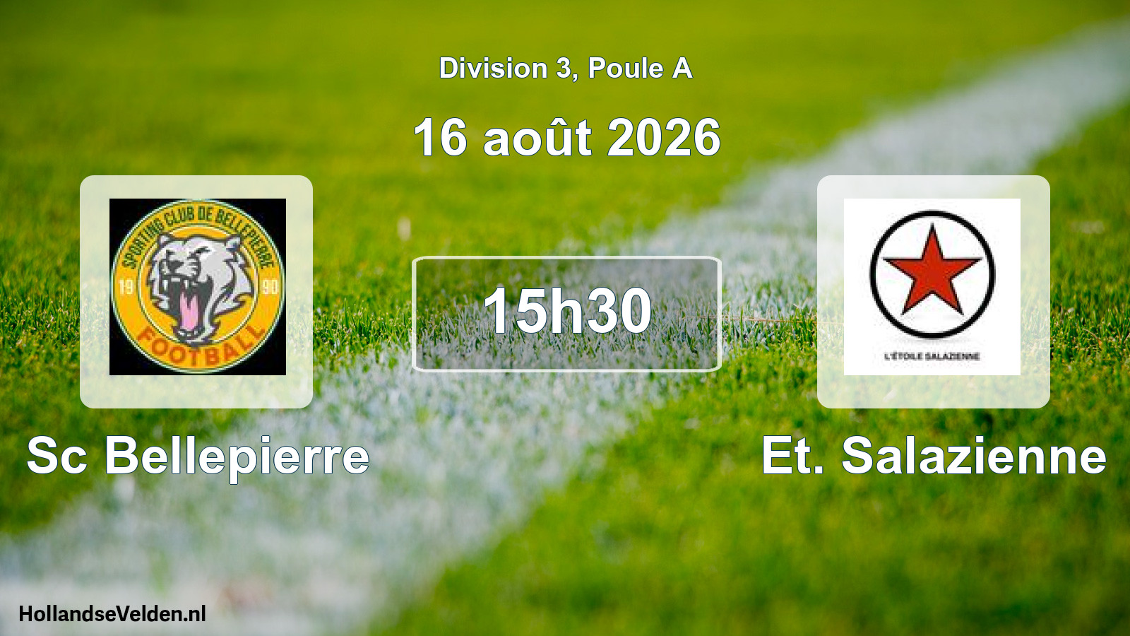 Match programmé: Sc Bellepierre - Et. Salazienne (16 août 2026)