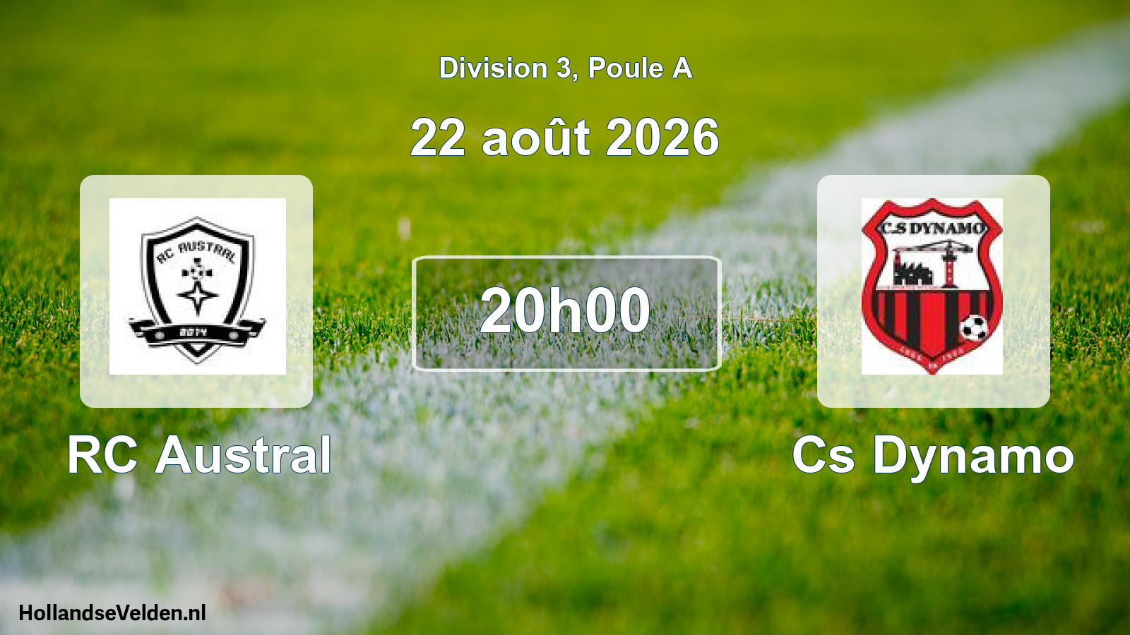 Match programmé: RC Austral - Cs Dynamo (22 août 2026)
