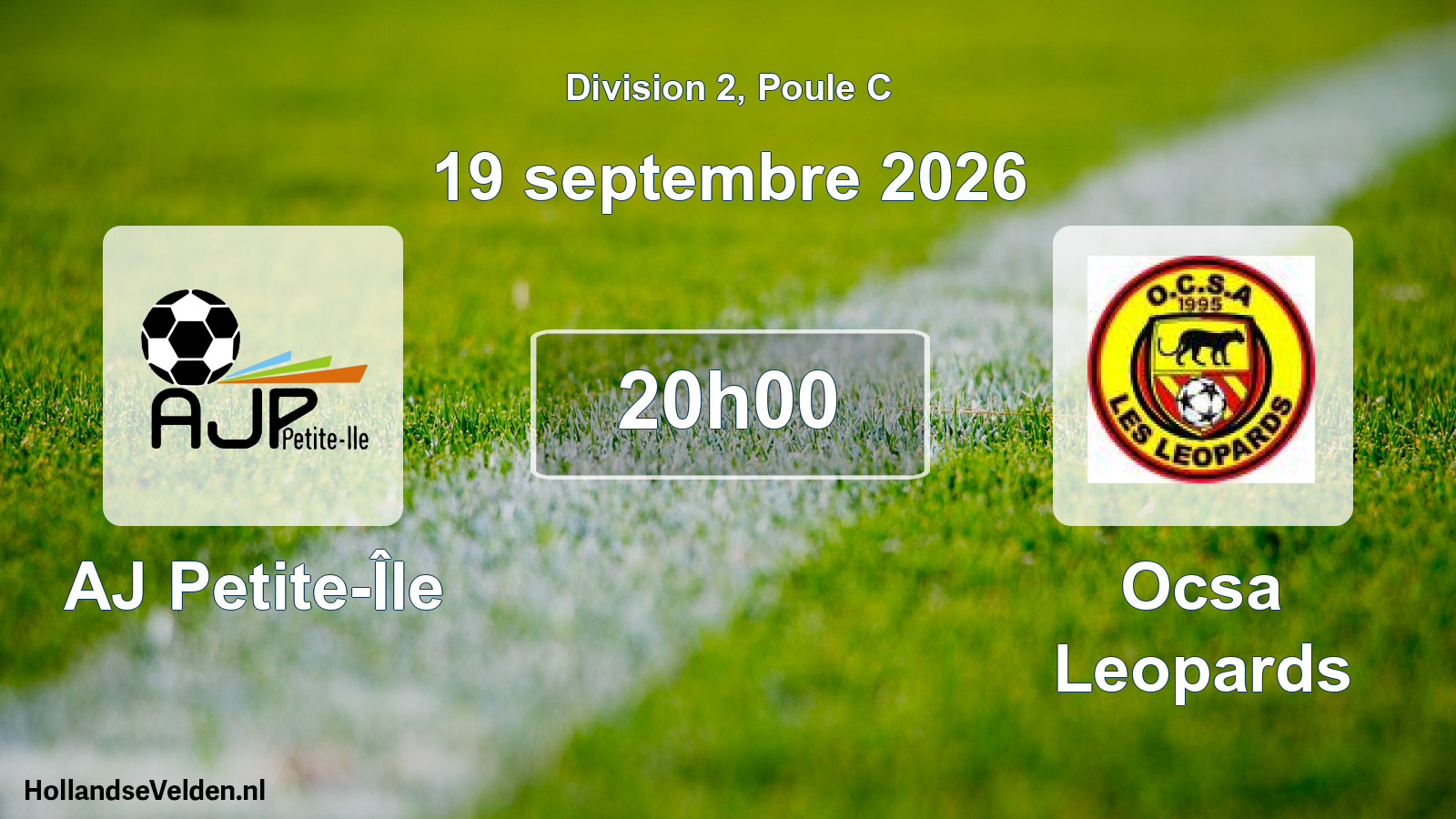 Geplande wedstrijd: AJ Petite-Île - Ocsa Leopards (19 september 2026)