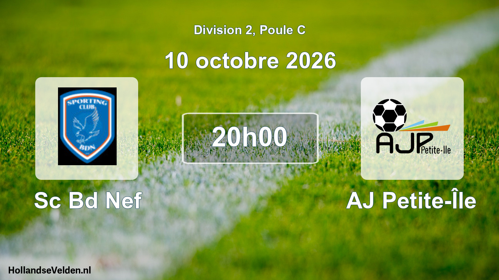 Geplande wedstrijd: Sc Bd Nef - AJ Petite-Île (10 oktober 2026)